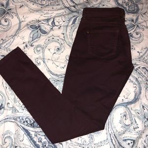 Topshop Maroon Leigh Jeans
